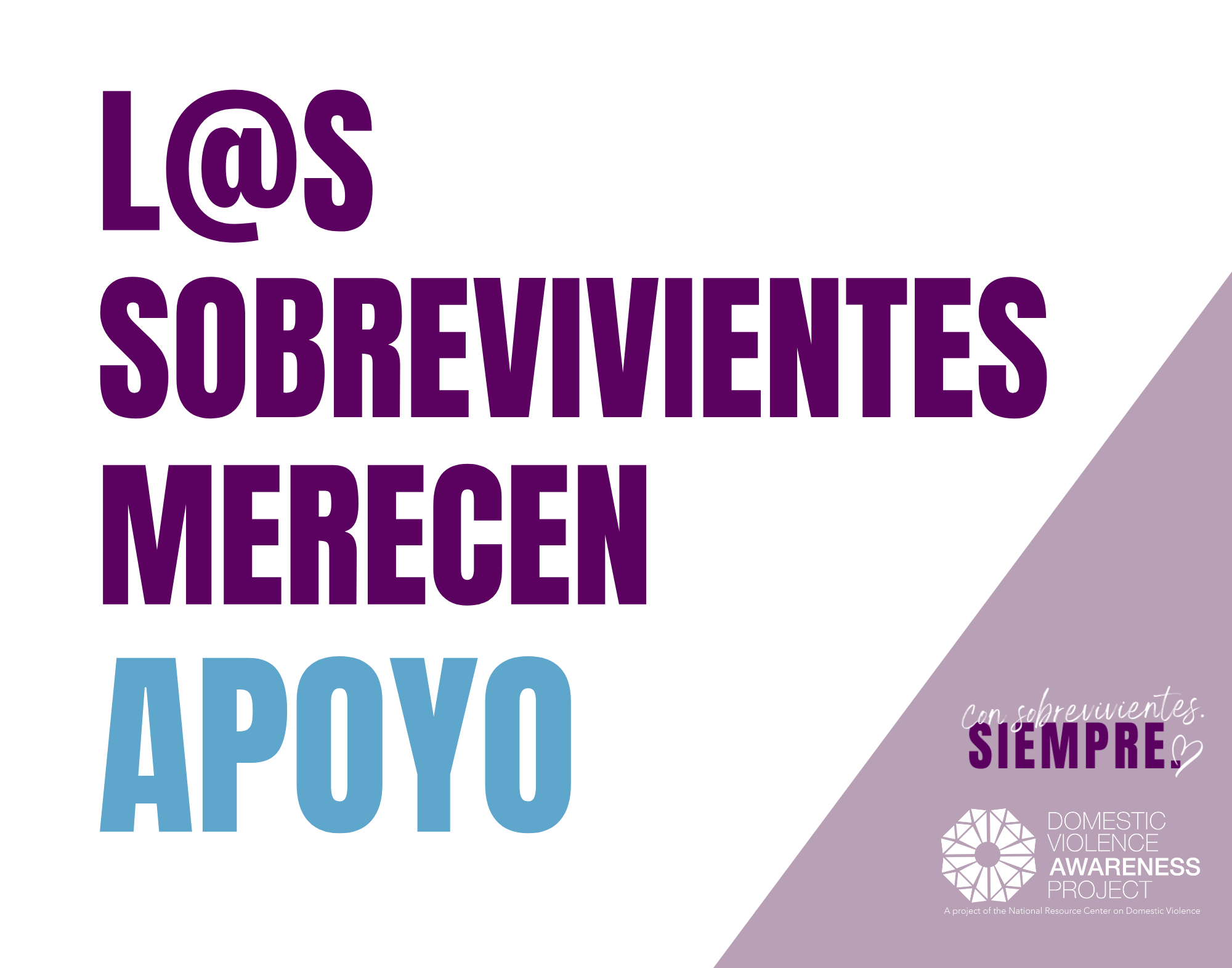 L@s sobrevivientes merecen apoyo