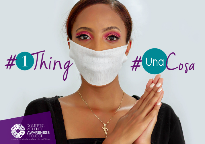 Woman wear a face mask. #1Thing #UnaCosa