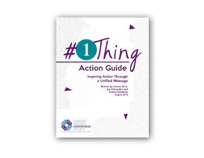 #1Thing Action Guide Cover image consisting of title & #1Thing logo