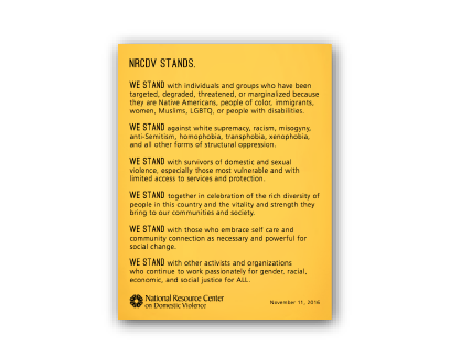 We stand Document, yellow background with black text. 