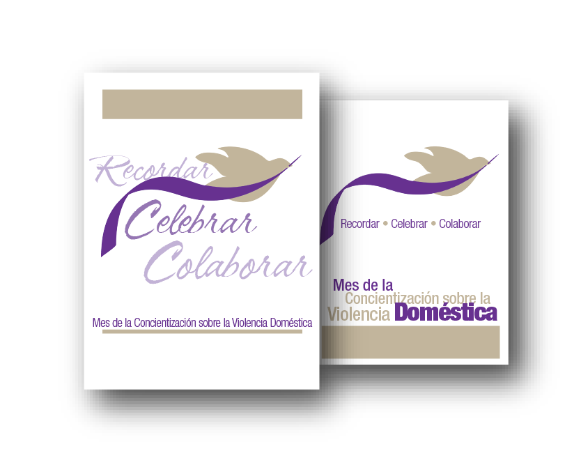 Mourn Celebrate Connect- dove with a ribbon fliers Spanish