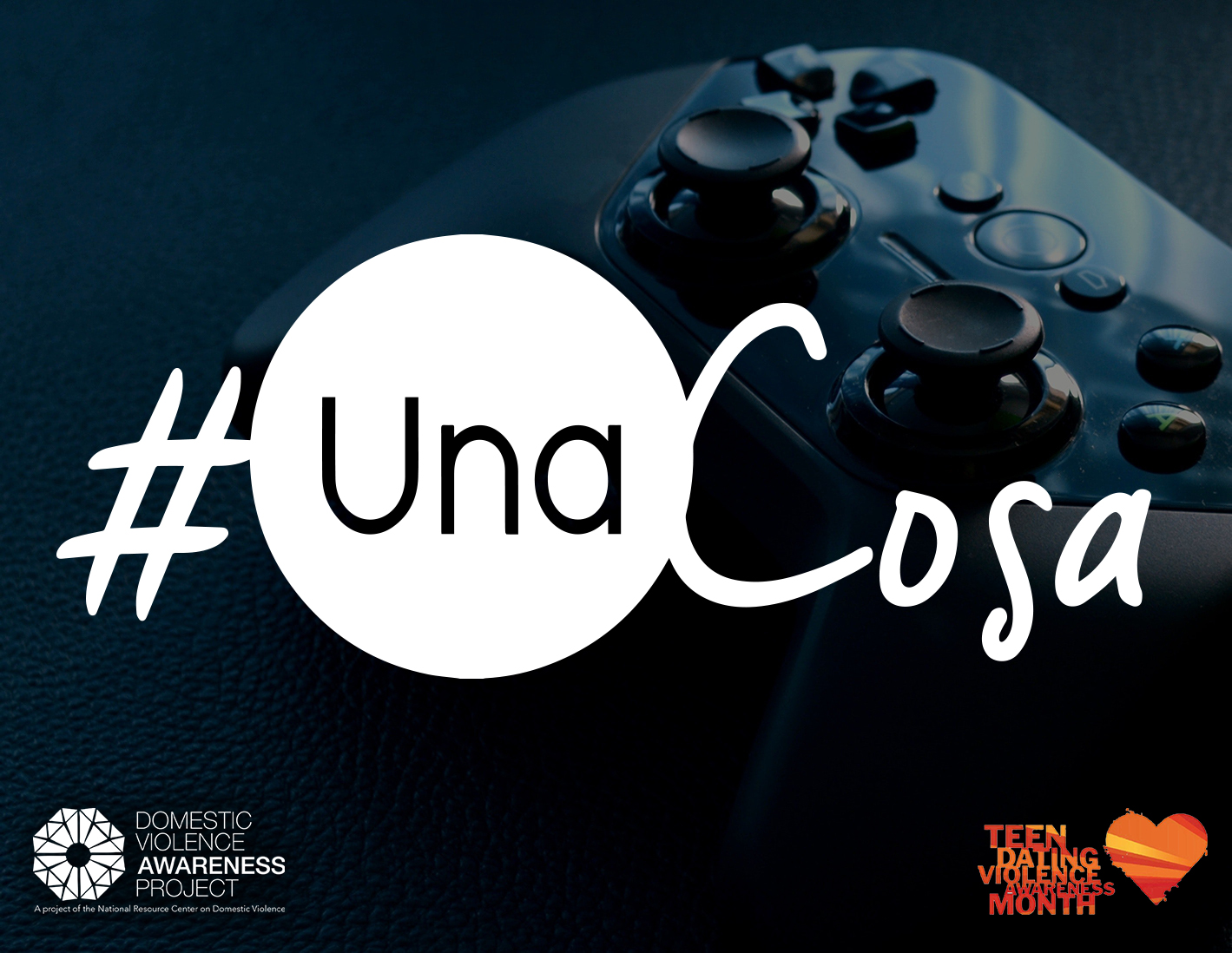 #UnaCosa logo imposed over image of gaming controller